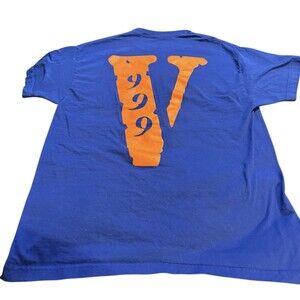 VLONE X Juice Wrld Legends Never Die 999 T-Shirt Sz L Blue Orange Official